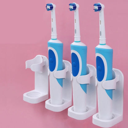 2-Pack White Wall-Mounted Toothbrush Holder Compatible with Oral-B and Braun Electric Toothbrushes V1188-ZX-Y1022-00478