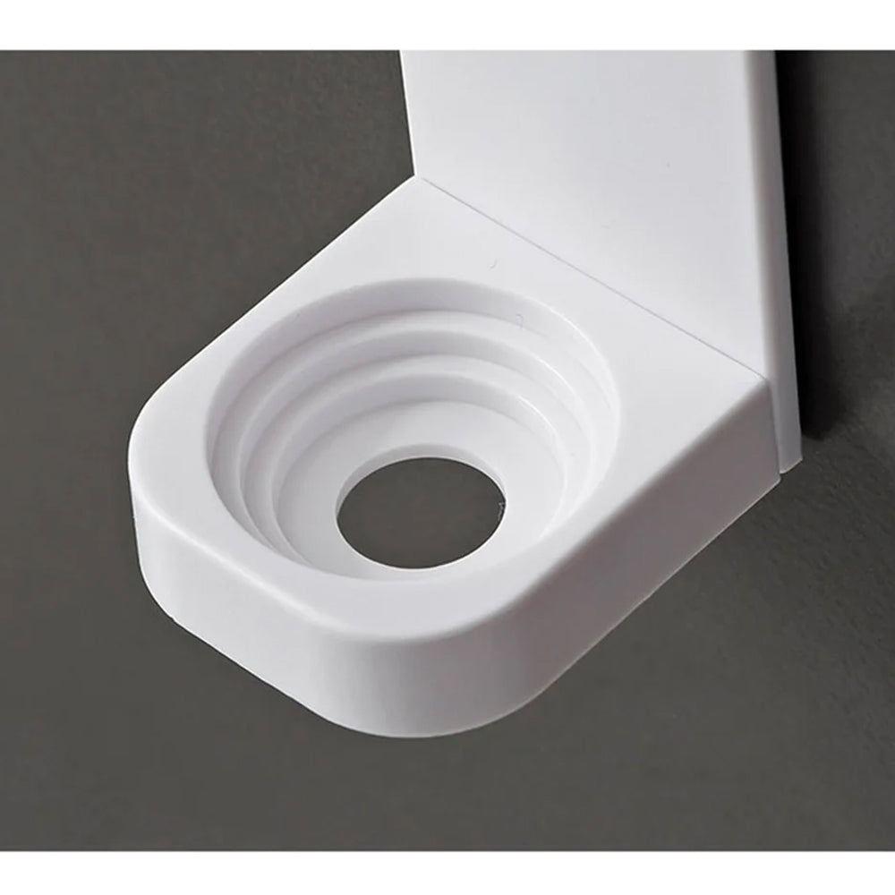2-Pack White Wall-Mounted Toothbrush Holder Compatible with Oral-B and Braun Electric Toothbrushes V1188-ZX-Y1022-00478