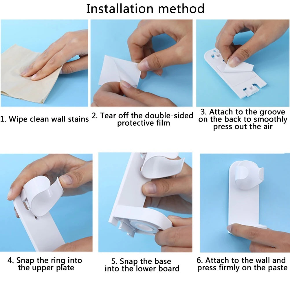 2-Pack White Wall-Mounted Toothbrush Holder Compatible with Oral-B and Braun Electric Toothbrushes V1188-ZX-Y1022-00478
