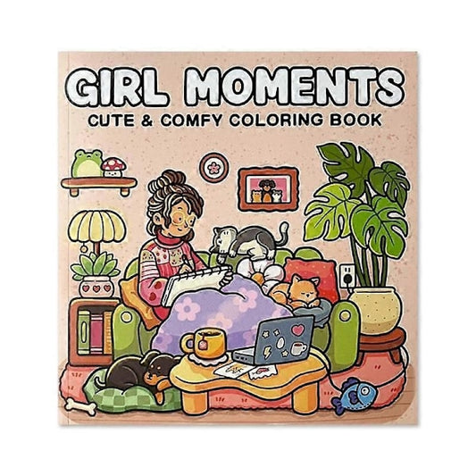 Cute Cozy Coloring Book for Adults Teens F-XY502 Little Corner Cozy Friends Spooky Cutie Comfy Days Fuzzy V1188-ZX-Y1117-00256-4