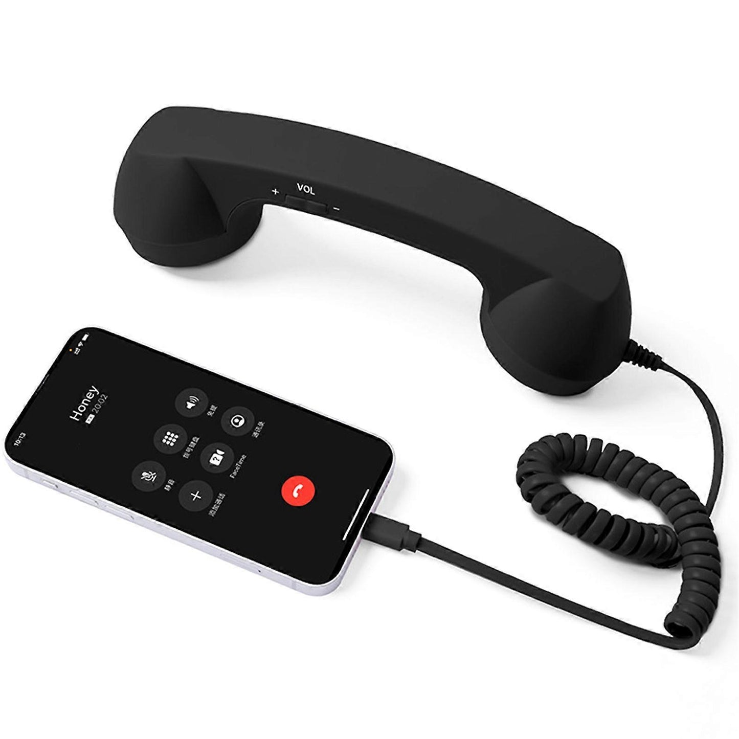 USB-C Retro Telephone Handset for Mobile Phones, Plug \u0026 Play, Radiation Protection, Compatible with V1188-ZX-Y1122-00565-2