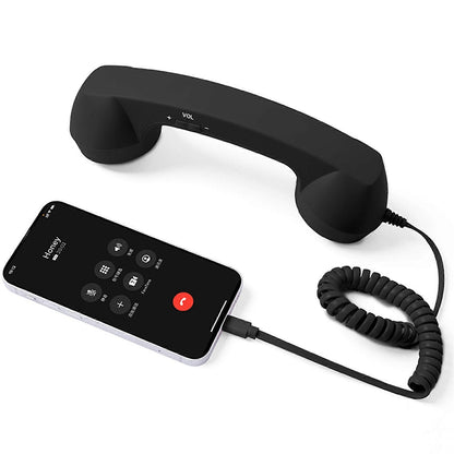 USB-C Retro Telephone Handset for Mobile Phones, Plug \u0026 Play, Radiation Protection, Compatible with V1188-ZX-Y1122-00565-2