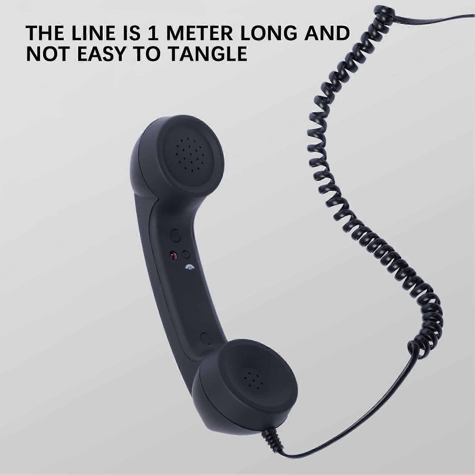 USB-C Retro Telephone Handset for Mobile Phones, Plug \u0026 Play, Radiation Protection, Compatible with V1188-ZX-Y1122-00565-2