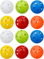 12-Pack Golf Practice Balls, Hollow Practice Balls with Airflow, 42mm Plastic Golf Balls, for Swing Training, V1188-ZX-Y400124