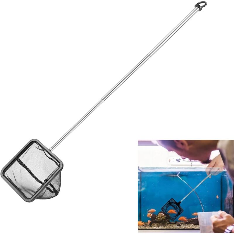 Aquarium Fishing Net Adjustable Telescopic Extendable Handle Mini Foldable for Fish Tank Compatible with V1188-ZX-Y717-4184