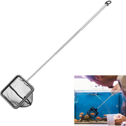 Aquarium Fishing Net Adjustable Telescopic Extendable Handle Mini Foldable for Fish Tank Compatible with V1188-ZX-Y717-4184