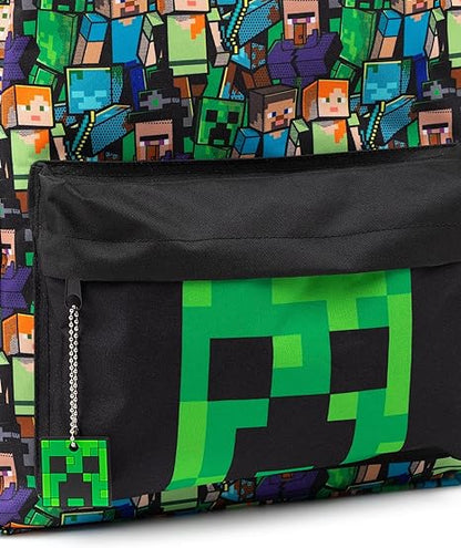 Minecraft Backpack For Boys School Backpack Kids Compatible Minecraft Black Green Creeper Zombie Skeleton V1188-ZX-Y815-00013-14