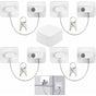 Child Safety Window Locks 4-Pack with 8 Keys, Compatible with Refrigerator Cabinets and Doors V1188-ZX-Y911-0109