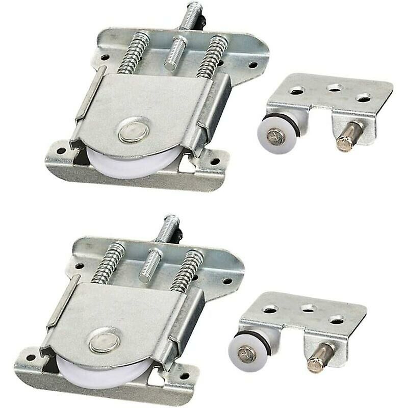 Sliding Door Rollers 2 pcs Compatible with Wardrobe Cabinet 20 kg Load Capacity Door Wheels Rails V1188-ZX-Y911-0392