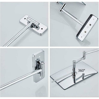 3X Magnifying Wall Mirror - Foldable Extension - 360 Degree Rotation Magnifying Mirror Bathroom Mirror with V1188-ZX-Y916-1047