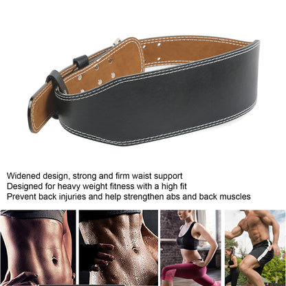Weight Lifting Belt for Fitness Wide Support for Rowing Squats Deadlifts Black V1188-ZX-Y923-00089