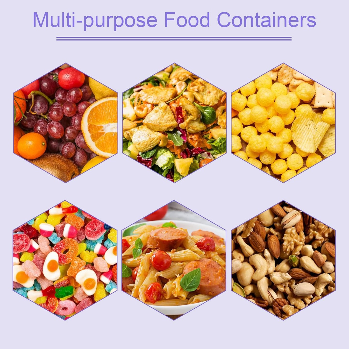 Snack Boxes with Compartments for Kids and Adults 4-Compartment Bento Lunch Boxes 4-Pack V1188-ZX-Y923-01340