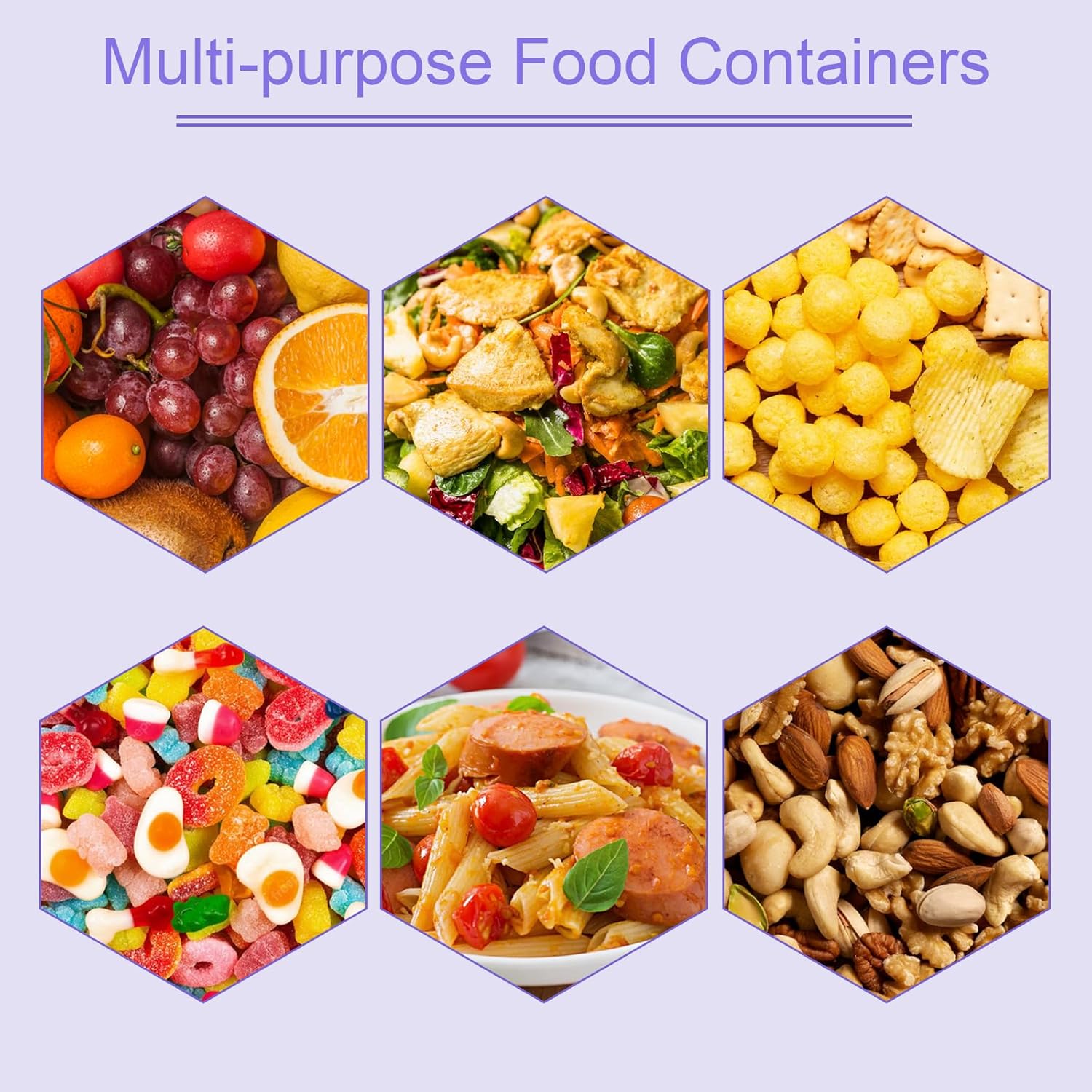 Snack Boxes with Compartments for Kids and Adults 4-Compartment Bento Lunch Boxes 4-Pack V1188-ZX-Y923-01340
