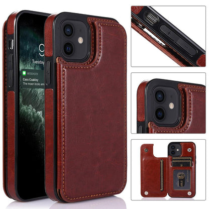 iPhone 12 - Practical and stylish case with card holder Rose gold V1188-ZX123-00026-3
