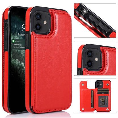 iPhone 12 - Practical and stylish case with card holder Rose gold V1188-ZX123-00026-3