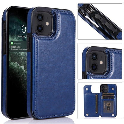 iPhone 12 - Practical and stylish case with card holder Rose gold V1188-ZX123-00026-3