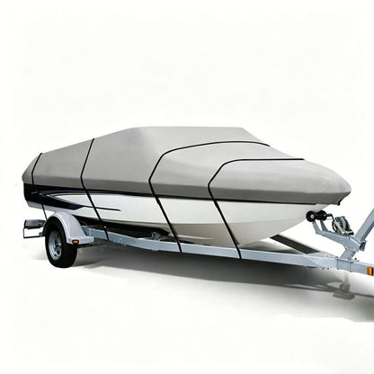 11-13FT: 420cm*270cm Boat Cover Trailerable Marine Grade 210D grey V1188-ZXY-01-13