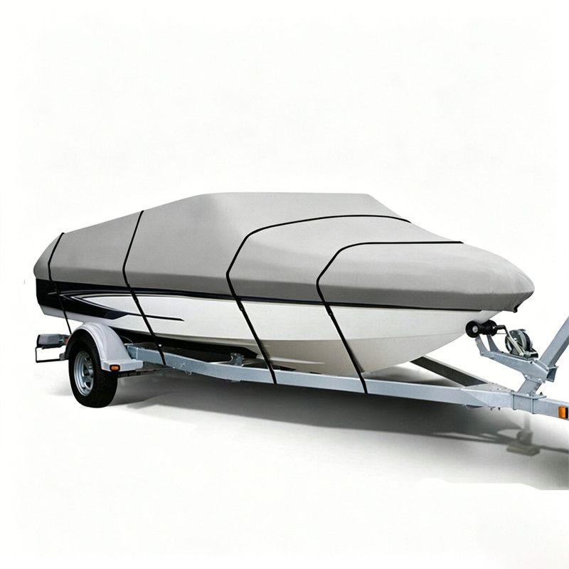 17-19FT: 600cm*310cm Boat Cover Trailerable Marine Grade 210D grey V1188-ZXY-01-16