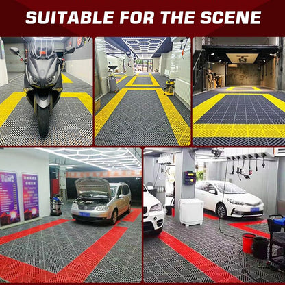 1.8 cm thick plastic interlocking floor tiles/grilles for car wash bays and car detailing shops - plastic V1188-ZXY-01-2