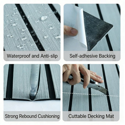 EVA Foam Boat Flooring Mat Decking Sheet 240*17.1*0.6cm Light Grey V1188-ZXY-01-21
