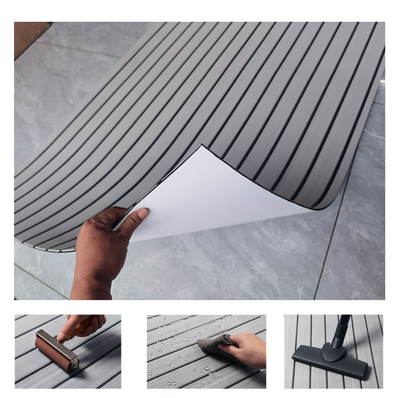 EVA Foam Boat Flooring Mat Decking Sheet 240*30*0.6cm Light Grey V1188-ZXY-01-22