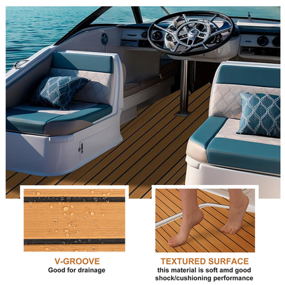 EVA Foam Boat Flooring Mat Decking Sheet 240*30*0.6cm Light Grey V1188-ZXY-01-22