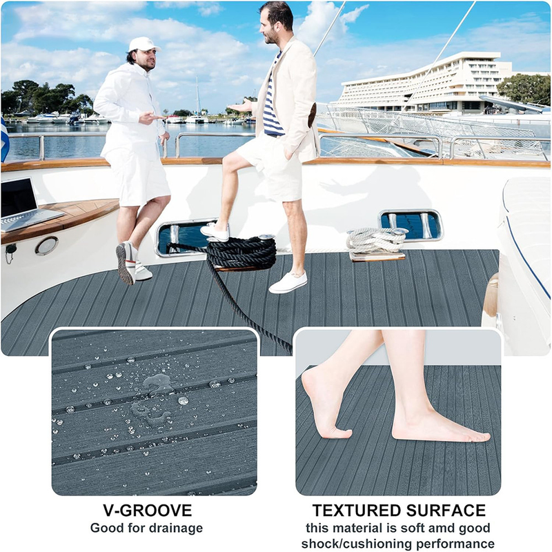 EVA Foam Boat Flooring Mat Decking Sheet 240*30*0.6cm Light Grey V1188-ZXY-01-22