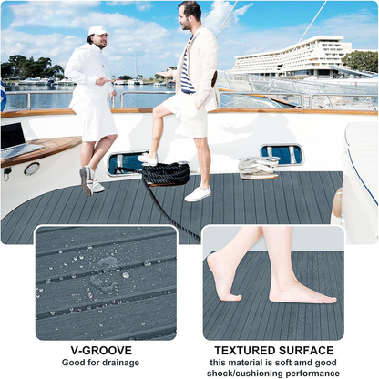 EVA Foam Boat Flooring Mat Decking Sheet 240*30*0.6cm Light Grey V1188-ZXY-01-22