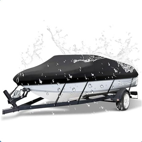12-14ft Boat Cover Trailerable Marine Grade 600D Black V1188-ZXY-01-8