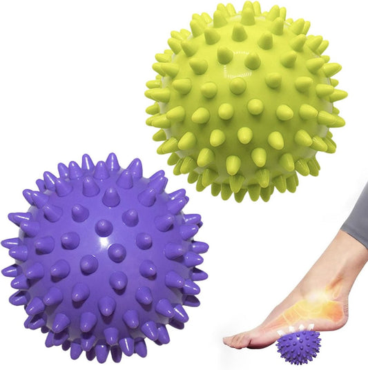 Massage Balls (Set of 2) - Trigger Point Balls - Massage Balls with Relief Points - Pointed Balls - Hedgehog V1188-ZXY-10002