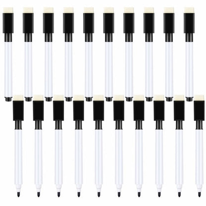 Whiteboard Markers (20-pack) - Small Whiteboard Markers - Black Whiteboard Markers - Fine Whiteboard Markers V1188-ZXY-10003