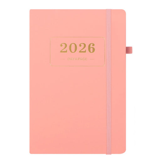 2026 Daily Planner - 2026 Adult Agenda - 1 Day on 1 Page - 365 Day Planner & Notebook - 14.0*20.8cm - Pink V1188-ZXY-10012