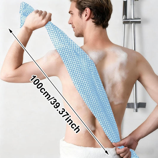 Back Scrubber Set | 2-Piece Exfoliating Shower Towel | Extra Long Exfoliating Washcloth for Men and Women - V1188-ZXY-10013