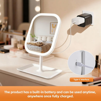 Make-up Mirror with Light - 3 Light Colors - Dimmable - Mirror with Lights - Smart Touch - USB Charging Port V1188-ZXY-10017