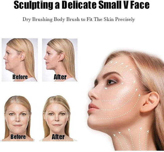 Lymphatic Drainage Facial Brush - Lymphatic Drainage Facial Massage - Chin and Jawline Modeling - Dry Facial V1188-ZXY-10022