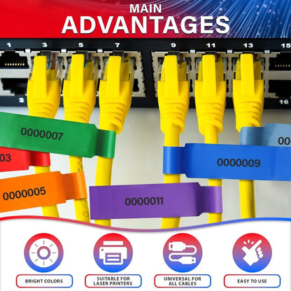 240 pcs Cable Labels, Waterproof Labels - Waterproof Wire Labels, Writable Stickers, Identification Labels, V1188-ZXY-10028