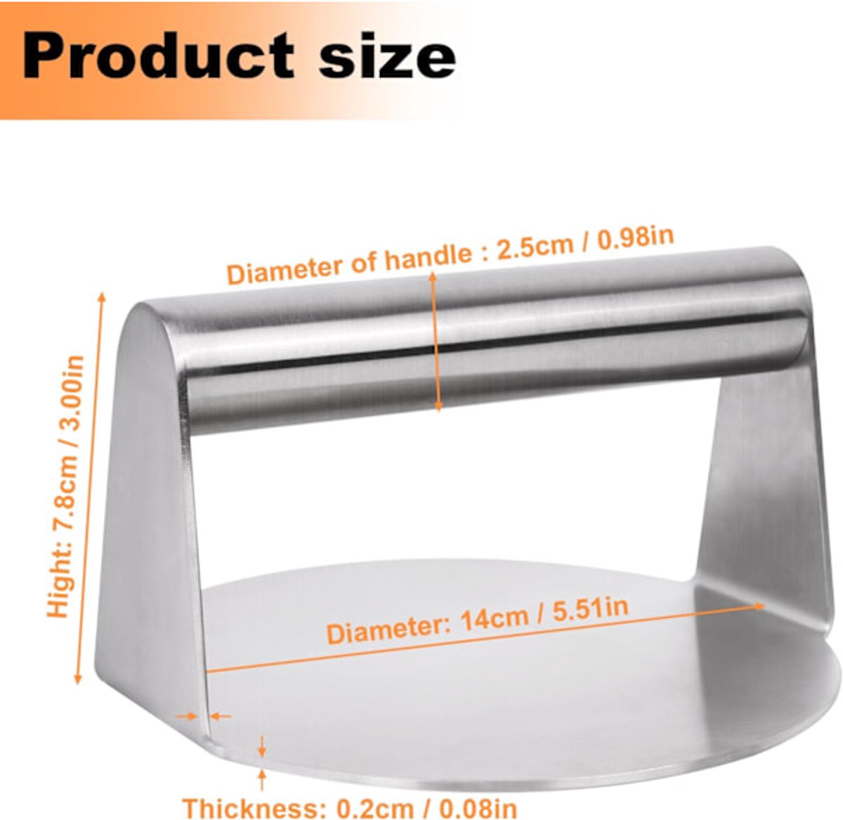 Patty Press - 5.5" Hamburger Press - Beef Patty Press Equipment V1188-ZXY-10029