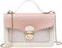 Pink Stars Handbag for Girls - Detachable Chain - Three Compartments - Large Capacity - Handbag V1188-ZXY-10033