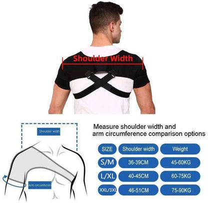 Shoulder Brace - Shoulder Support Brace for Sports - Double-Sided Adjustable & Breathable - Compression and V1188-ZXY-10049