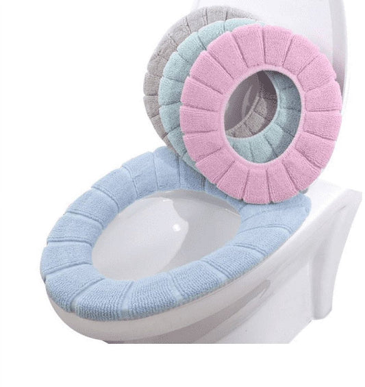 Toilet Seat Cushion - 4-Pack - Elastic Washable Fabric - Soft - Thickened and Warm - Toilet Seat Cover - Soft V1188-ZXY-10055