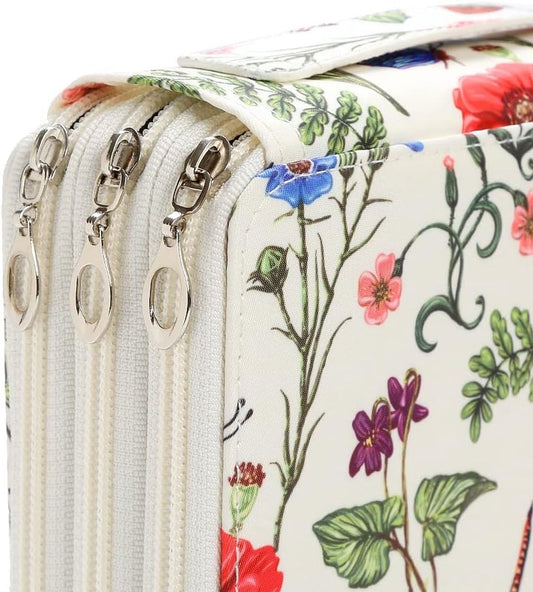 Pencil Case - Large Capacity | Colored Pencils | Pencils | Zippered - Three-Layer Pencil Case - Pencil V1188-ZXY-10056