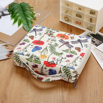 Pencil Case - Large Capacity | Colored Pencils | Pencils | Zippered - Three-Layer Pencil Case - Pencil V1188-ZXY-10056