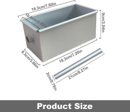 Bread Pan - Mini Rectangular Aluminum Alloy Bread Pan - With Round Hollow Tube - Non-Stick Bread Pan - 18 x 9 V1188-ZXY-10057