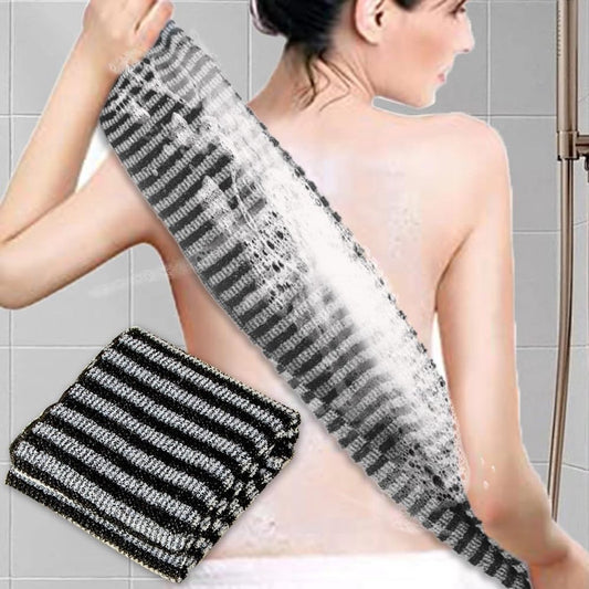 Back Scrubber Set | 2-Piece Exfoliating Shower Towel | Extra Long Exfoliating Washcloth for Men and Women - V1188-ZXY-10062