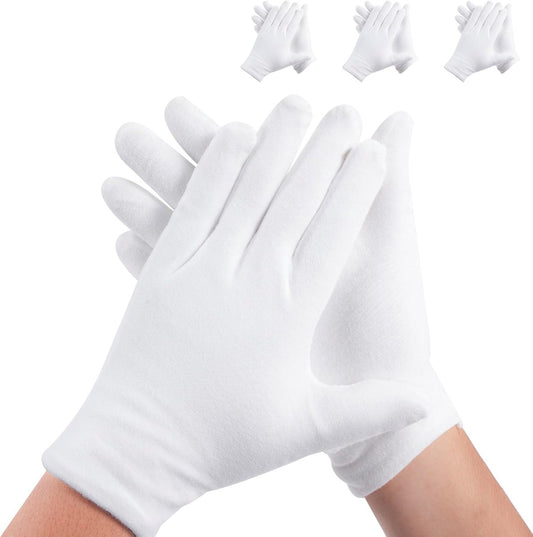 Gloves - 3 pairs - White cotton gloves - Suitable for dry hands - Can be worn while sleeping - High-quality V1188-ZXY-10065