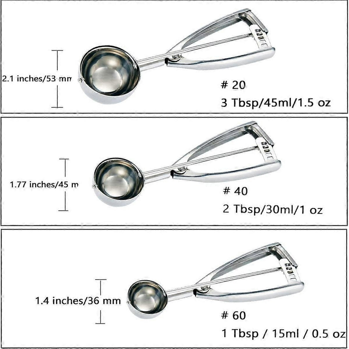 Ice Cream Scoop Set - Small/1 scoop, Medium/2 scoops, Large/3 scoops V1188-ZXY-10069