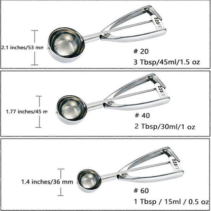 Ice Cream Scoop Set - Small/1 scoop, Medium/2 scoops, Large/3 scoops V1188-ZXY-10069