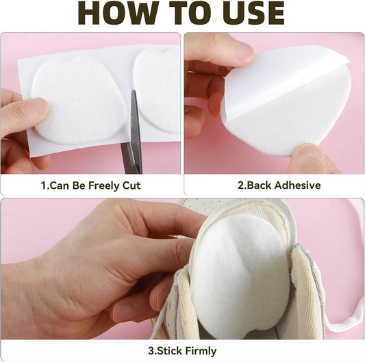 6 Double Felt Tongue Pads - Tongue Pads - Soft, Sticky Insoles - Adjustable, Unisex, Non-Slip Tongue Pads - V1188-ZXY-10070