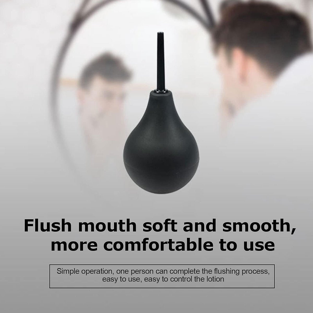 Bubble Enema Shower for Men and Women - Reusable - Clean Silicone Nozzle - Shower - Safe and Comfortable V1188-ZXY-10073