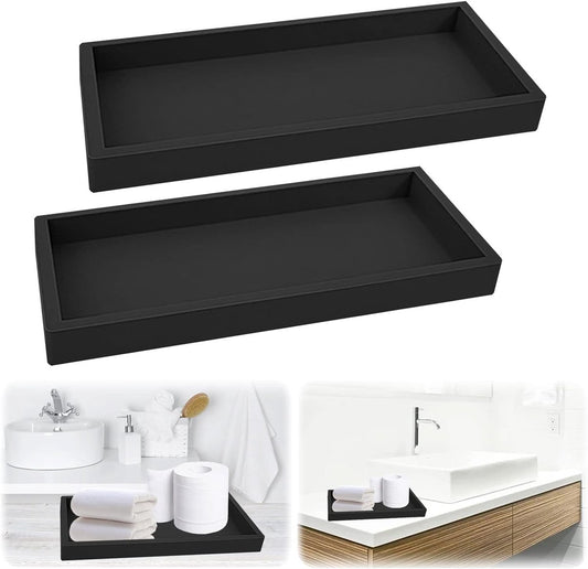 Tray - Set of 2 - Dressing table tray - Bathroom storage tray - Cosmetics storage tray - Bathroom storage box V1188-ZXY-10074